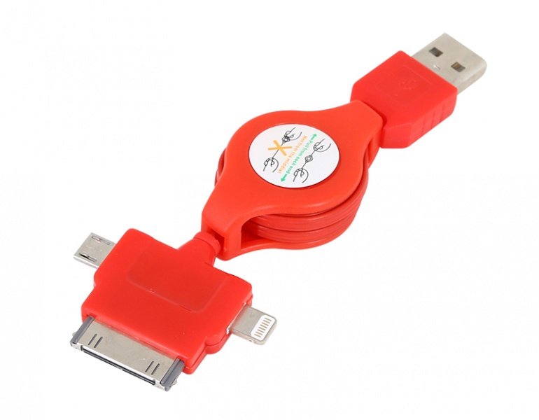 USB - 3  1  iPhone 5/microUSB/iPhone 4 