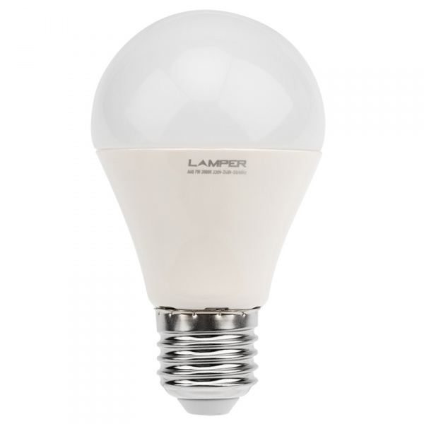  LED A60 E27, 7W 3000K 570Lm 220V PREMIUM Lamper