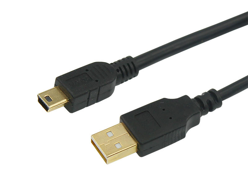   mini USB (male) - USB-A (male)  1.8M  GOLD     REXANT
